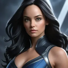 Alluring matte portrait of a beautiful Laura Kinney from Xmen, 8k, Highly Detailed, Intricate, Half Body, Realistic, Sharp Focus, Volumetric Lighting, Fantasy, Elegant by WLOP