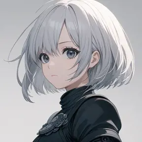 Anime portrait of 2B from Nier Automata, Artstation by Studio Ghibli