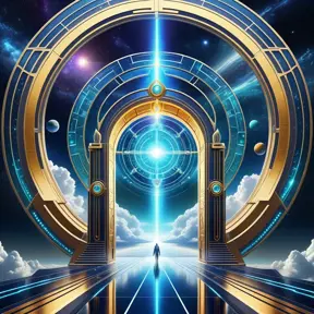 Gateway portal cosmic mystic etheral alchemy flow, Futuristic, Sci-Fi