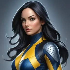 Alluring matte portrait of a beautiful Laura Kinney from Xmen, 8k, Highly Detailed, Intricate, Half Body, Realistic, Sharp Focus, Volumetric Lighting, Fantasy, Elegant by Stanley Artgerm Lau, Greg Rutkowski