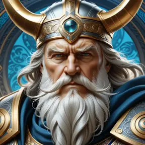 close up god odin, 4k, Highly Detailed, Hyper Detailed, Powerful, Artstation, Vintage Illustration, Digital Painting, Sharp Focus, Smooth, Concept Art by Stanley Artgerm Lau, Alphonse Mucha, Greg Rutkowski