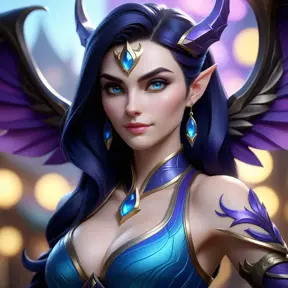 Close up of Morgana from league of legends with tattoos, 8k, Highly Detailed, Artstation, Bokeh effect, Sharp Focus, Volumetric Lighting, Concept Art by Stanley Artgerm Lau, Greg Rutkowski