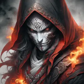 White Assassin emerging from a firey fog of battle, ink splash, Highly Detailed, Vibrant Colors, Ink Art, Fantasy, Dark by Stanley Artgerm Lau