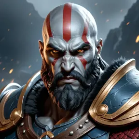 Matte portrait of a fierce Ares, god of war, 4k, Highly Detailed, Hyper Detailed, Powerful, Artstation, Vintage Illustration, Digital Painting, Sharp Focus, Smooth, Concept Art by Stanley Artgerm Lau, Greg Rutkowski