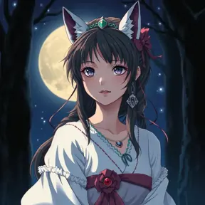 Anime portrait of a beautiful princess mononoke, Anime