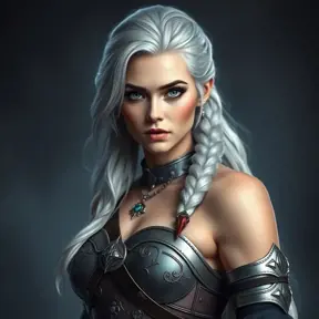 Alluring full body portrait of a beautiful Ciri in Witcher 3 armor, 8k, Highly Detailed, Intricate, Photo Realistic, Sharp Focus, Volumetric Lighting, Fantasy, Elegant