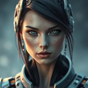 Alluring highly detailed matte portrait of a beautiful Cortana cyborg in the style of Stefan Kostic, 8k, High Definition, Highly Detailed, Intricate, Half Body, Realistic, Sharp Focus, Fantasy, Elegant