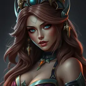 Alluring matte portrait of a beautiful Miss Fortune from League of Legends in the style of Stefan Kostic, 8k, High Definition, Highly Detailed, Intricate, Half Body, Realistic, Sharp Focus, Fantasy, Elegant