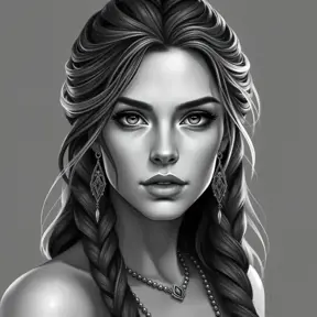 Black & White portrait of Kassandra, Highly Detailed, Intricate, Artstation, Beautiful, Digital Painting, Sharp Focus, Concept Art, Elegant