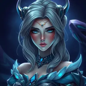 Alluring matte portrait of a beautiful Seraphine from League of Legends in the style of Stefan Kostic, 8k, High Definition, Highly Detailed, Intricate, Half Body, Realistic, Sharp Focus, Fantasy, Elegant