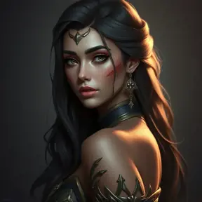 Matte portrait of the beautiful Samira from League of Legends, Highly Detailed, Intricate, Realistic, Volumetric Lighting, Elegant by Stefan Kostic