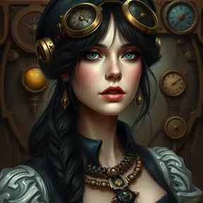 Steampunk portrait of Eva Green, Highly Detailed, Intricate, Artstation, Beautiful, Digital Painting, Sharp Focus, Concept Art, Elegant