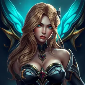 Alluring matte portrait of a beautiful Kayle from League of Legends in the style of Stefan Kostic, 8k, High Definition, Highly Detailed, Intricate, Half Body, Realistic, Sharp Focus, Fantasy, Elegant