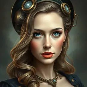 Steampunk portrait of Emily Blunt, Highly Detailed, Intricate, Artstation, Beautiful, Digital Painting, Sharp Focus, Concept Art, Elegant