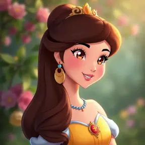 A matte portrait of a beautiful disney princess, Sharp Focus, Anime, Cartoon