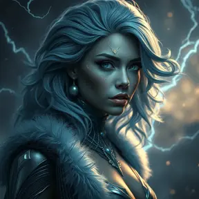 Alluring portrait of a beautiful Storm from Xmen in the style of Stefan Kostic, 8k, Highly Detailed, Intricate, Half Body, Realistic, Sharp Focus, Volumetric Lighting, Fantasy, Elegant