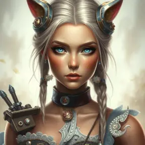 Steampunk portrait of Ciri, Highly Detailed, Beautiful, Photo Realistic, Sharp Focus, Elegant