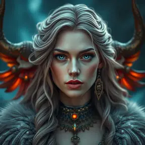 Alluring matte portrait of the beautiful norse goddess Freyja in the style of Stefan Kostic, Highly Detailed, Intricate, Realistic, Sharp Focus, Volumetric Lighting, Fantasy, Elegant