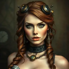 Steampunk portrait of Sarah Kerrigan, Highly Detailed, Beautiful, Photo Realistic, Sharp Focus, Elegant