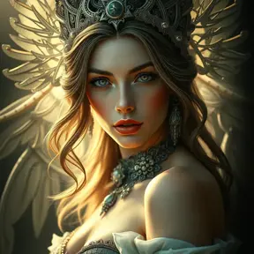 Alluring matte portrait of the beautiful goddess Ker in the style of Stefan Kostic, 8k, Highly Detailed, Intricate, Realistic, Sharp Focus, Volumetric Lighting, Fantasy, Elegant by Stanley Artgerm Lau, Alphonse Mucha, WLOP