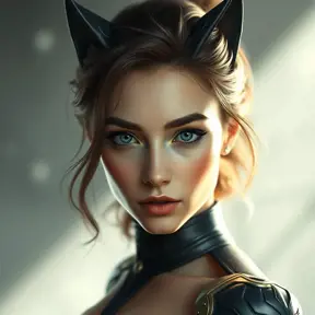 Alluring matte portrait of a beautiful Kitty Pryde from Xmen in the style of Stefan Kostic, 8k, Highly Detailed, Intricate, Half Body, Realistic, Sharp Focus, Volumetric Lighting, Fantasy, Elegant by Stanley Artgerm Lau