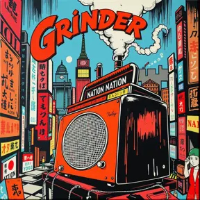 Grinder nation radio on the canvas artworks in tokyo, Poster