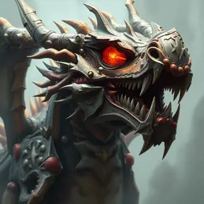 close up artistic medieval mechanical dragon monster, 4k, Highly Detailed, Hyper Detailed, Powerful, Artstation, Vintage Illustration, Digital Painting, Sharp Focus, Smooth, Concept Art by Stanley Artgerm Lau, Greg Rutkowski