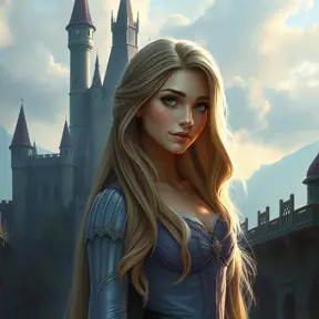 Rapunzel inside a castle, Ultra Detailed, Half Body, Beautiful, Matte Painting, Sharp Focus, Portrait, Fantasy