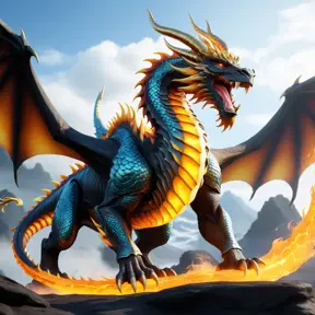 Lavabreath is an ancient war dragon with a grand demeanor and a crown of horns fusion with a god lion with molten lava patterns, Ultra Detailed, Realistic