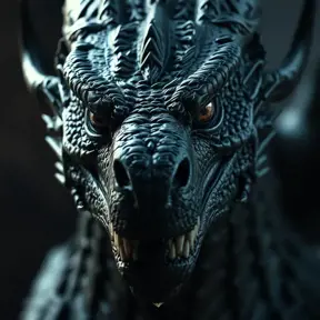 Closeup portrait of a fierce dragon from Game of Thrones, Highly Detailed, Sharp Focus, Volumetric Lighting