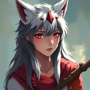 portrait of princess mononoke, Highly Detailed, Beautiful, Digital Painting, Anime, Fantasy by Studio Ghibli