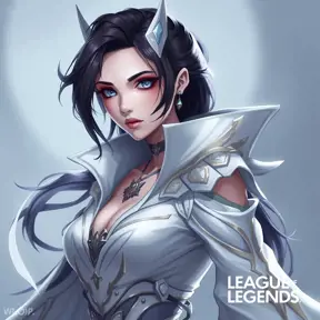 Matte portrait of a mysterious Fiora from League of Legends in white, Intricate, Half Body, Sharp Focus, Anime, Elegant by WLOP