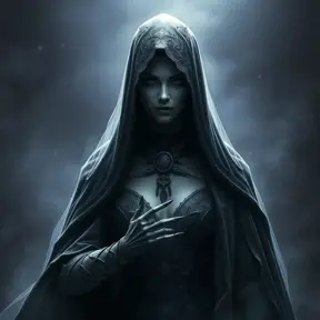 Veiled female necromancer, Gothic and Fantasy, Elden Ring, Photo Realistic, Dynamic Lighting by Stanley Artgerm Lau