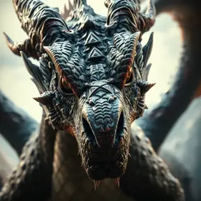 Closeup portrait of a fierce dragon in a fantasy world of dragons, 4k, Highly Detailed, Sharp Focus, Octane Render, Volumetric Lighting by Stanley Artgerm Lau, Frank Frazetta, WLOP