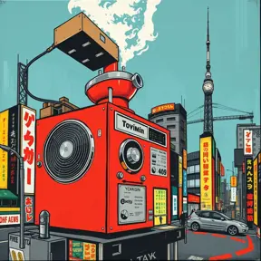 Grinder nation radio on the canvas artworks in tokyo, Poster