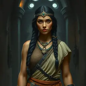 Matte portrait of Pocohontas inside a castle, Ultra Detailed, Half Body, Beautiful, Matte Painting, Sharp Focus, Portrait, Fantasy by Stefan Kostic