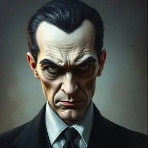 Gomez Addams, Intricate Artwork, Intricate Details, Half Body, Beautiful, Matte Painting, Sharp Focus, Portrait, Fantasy, Threatening by Stefan Kostic