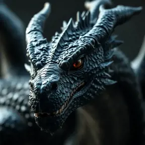Closeup portrait of a fierce dragon from Game of Thrones, Highly Detailed, Sharp Focus, Volumetric Lighting