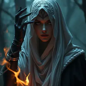 Veiled female necromancer, Gothic and Fantasy, Elden Ring, Photo Realistic, Dynamic Lighting by Stanley Artgerm Lau, Greg Rutkowski