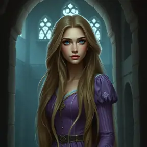 Matte portrait of Rapunzel inside a castle, Ultra Detailed, Half Body, Beautiful, Matte Painting, Sharp Focus, Portrait, Fantasy by Stefan Kostic