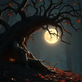 Portrait of a fall we felled in the moonlight, Highly Detailed, Intricate, Cinematic Lighting, Unreal Engine, Radiant, Fantasy