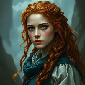 Merida of DunBroch, Ultra Detailed, Half Body, Beautiful, Matte Painting, Sharp Focus, Portrait, Fantasy by Stefan Kostic
