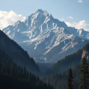 Mountain with forest, Highly Detailed, Landscape