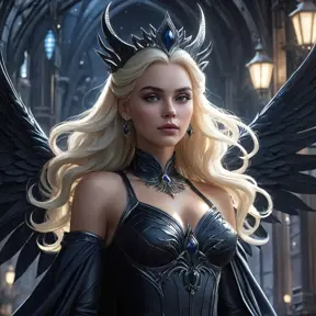 Queen of the night, 8k, Hyper Detailed, Trending on Artstation, Matte Painting, Sharp Focus, Volumetric Lighting, Concept Art by Stanley Artgerm Lau