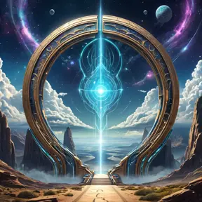 Gateway portal cosmic mystic etheral alchemy flow, Futuristic, Sci-Fi