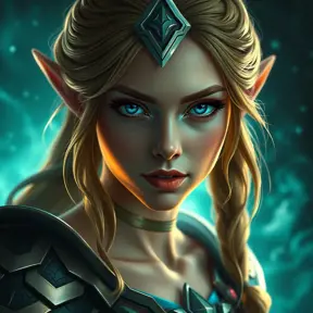 Matte portrait of Princess Zelda