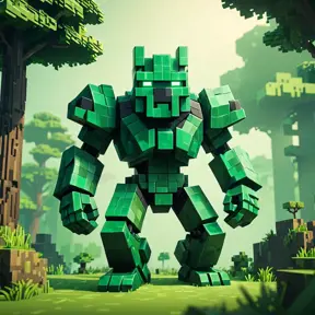 Minecraft  enemy in green setting