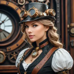 Steampunk portrait of Tayor Swift