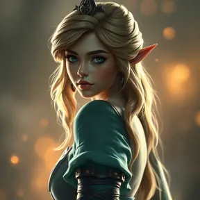 Matte portrait of Princess Zelda