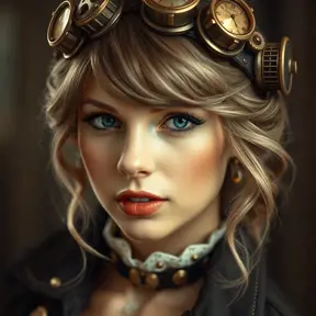 Steampunk portrait of Tayor Swift